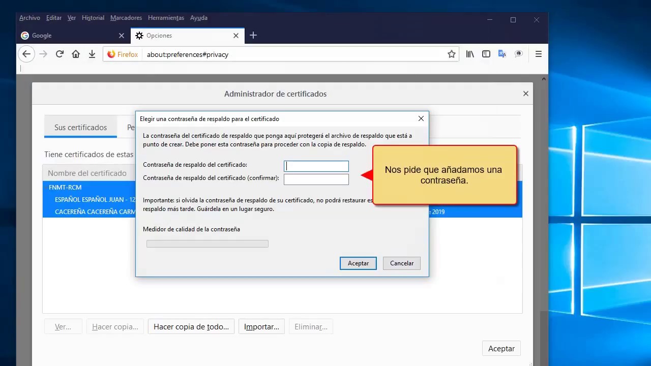Recuperar clave privada certificado digital fnmt Actualizado noviembre 2022